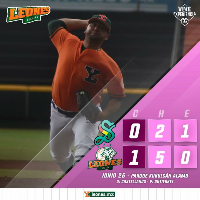 Leones pega primero en la doble cartelera y asegura la serie: 1x0