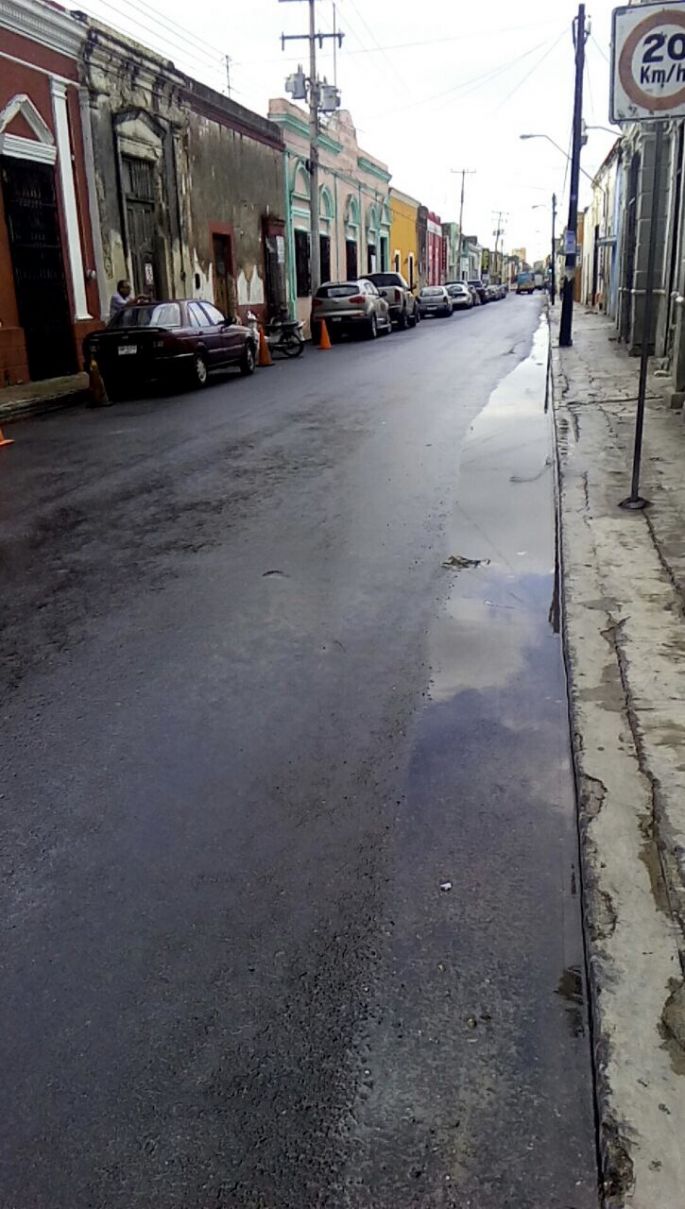 Calles nuevas, pero todas encharcadas.