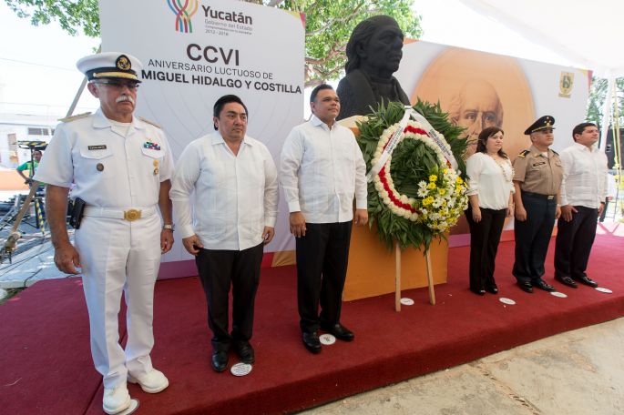 Se conmemora el CCVI aniversario luctuoso de don Miguel Hidalgo y Costilla.