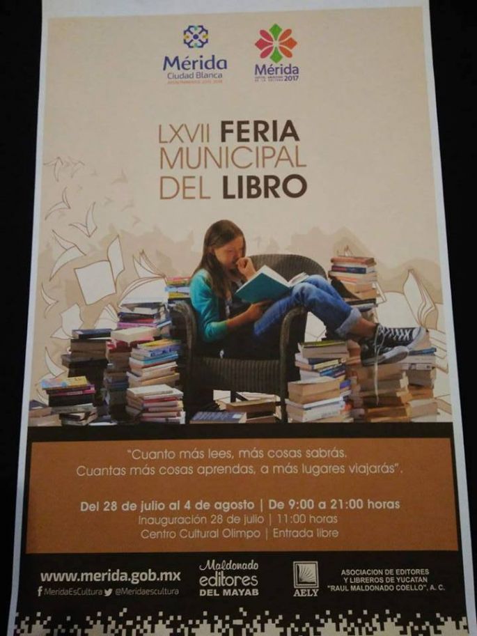 Del 28 de julio al 4 de agosto se realizará la LXVII Feria Municipal del Libro.