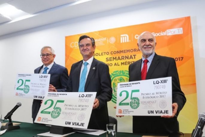 El premio al mérito ecológico conmemora sus 25 años con boleto del metro.