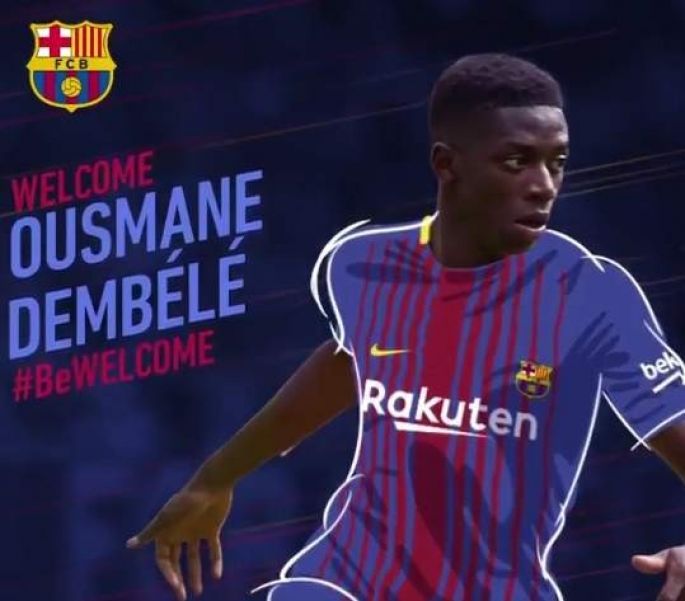 El Barcelona hace oficial el fichaje de Dembélé por 105 millones.