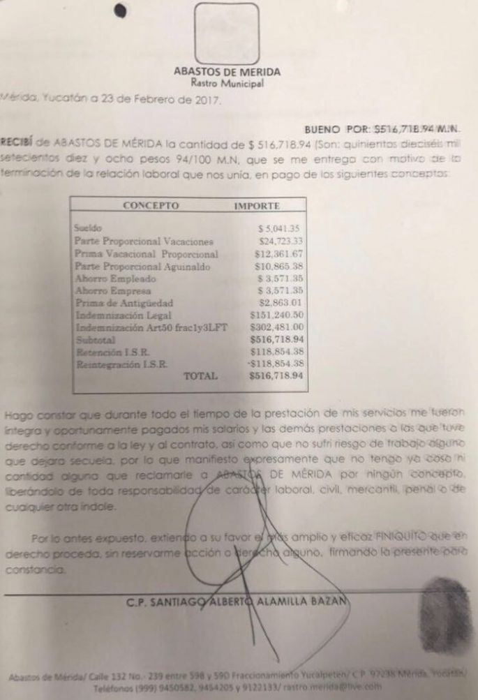 Santiago Alamilla se sirvió con la cuchara grande.