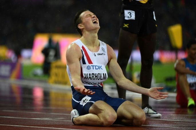 El noruego Karsten Warholm, campeón mundial de los 400m vallas