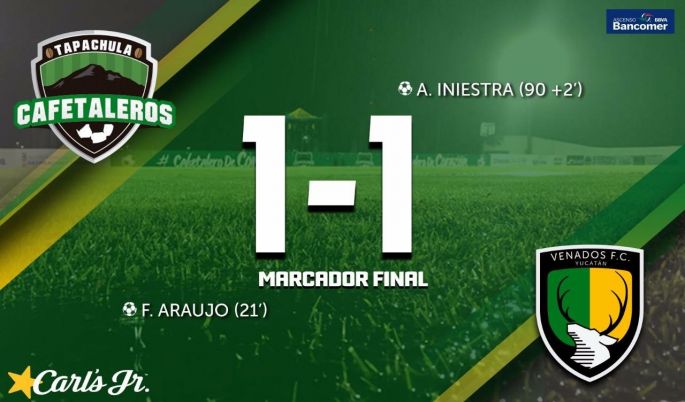 Venados FC empata de visita en Tapachula