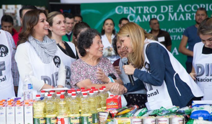 Anuncia Angélica Rivera de Peña donación de 100 viviendas para municipios afectados por el sismo