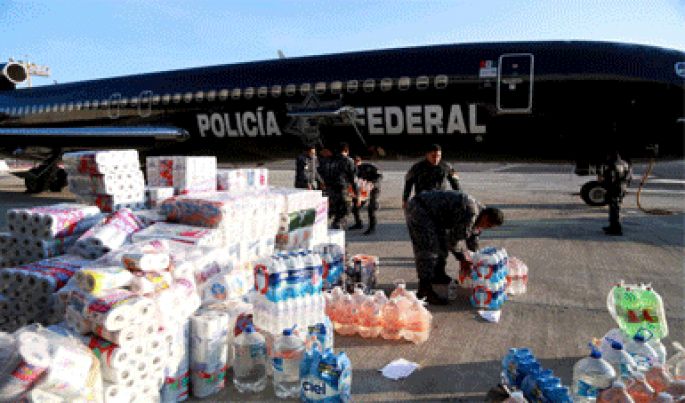 La Policía Federal redobla esfuerzos para trasladar alimentos y medicamentos a damnificados en Oaxaca