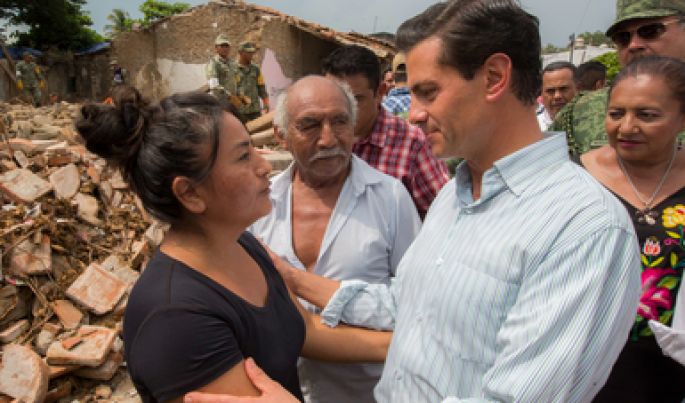 Delinea el Presidente Enrique Peña Nieto mecanismos de apoyo para la reconstrucción de viviendas en Oaxaca y Chiapas