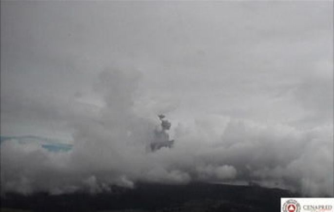 Reporte del monitoreo de CENAPRED al volcán Popocatépetl