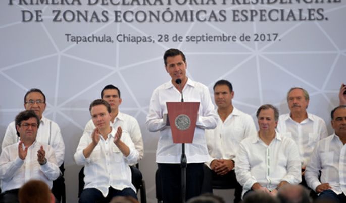 Firma el Presidente Enrique Peña Nieto los Decretos de Declaratoria de tres Zonas Económicas Especiales