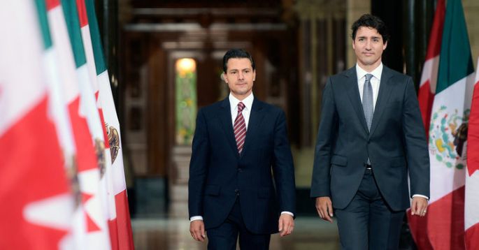 El Presidente Enrique Peña Nieto recibió al Primer Ministro de Canadá, Justin Trudeau