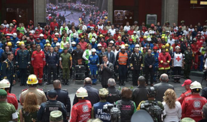 Llama el Presidente Enrique Peña Nieto a reconocer y poner por encima de la tragedia, la gran solidaridad que privó entre los mexicanos