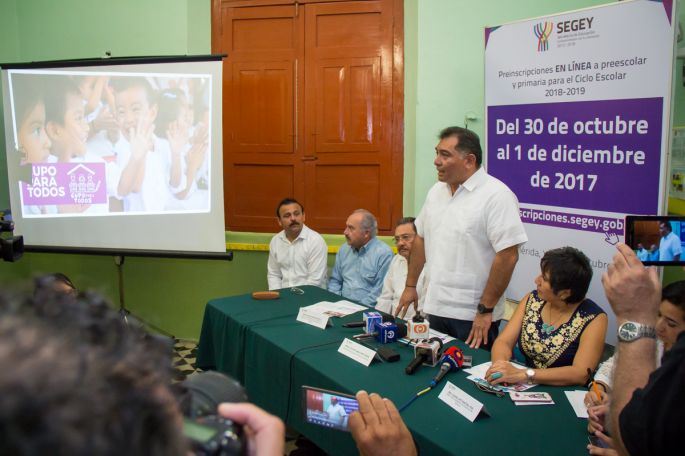 Anuncia Segey preinscripciones en línea para Kanasín, Mérida, Progreso y Umán
