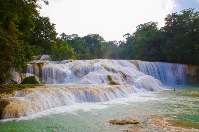 Registran las Cascadas de Agua Azul una recuperación del 100 por ciento de su flujo de agua original