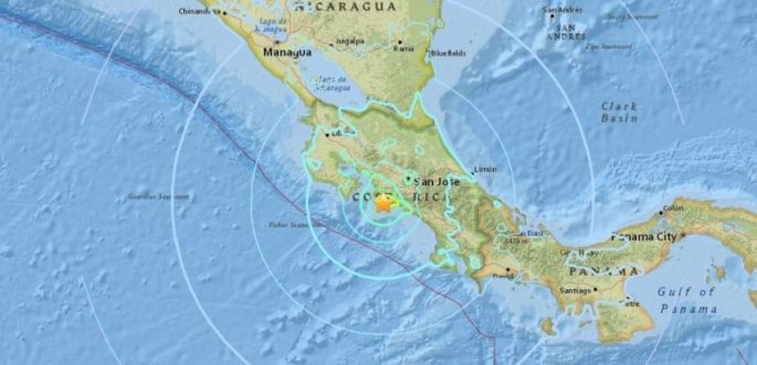 Al menos dos muertos por un terremoto de magnitud 6,3 en la costa del Pacífico de Costa Rica