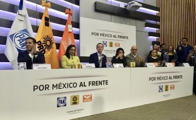Registran PAN, PRD y MC la Coalición Electoral “POR MÉXICO AL FRENTE”