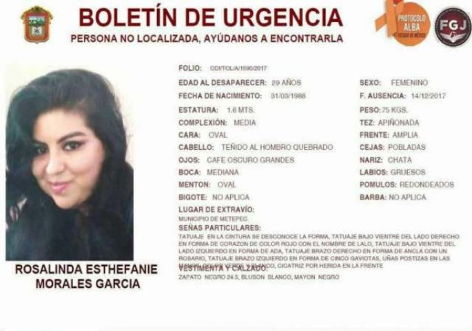 Encuentran cadáver de mujer desaparecida después de abordar un taxi en el Estado de México