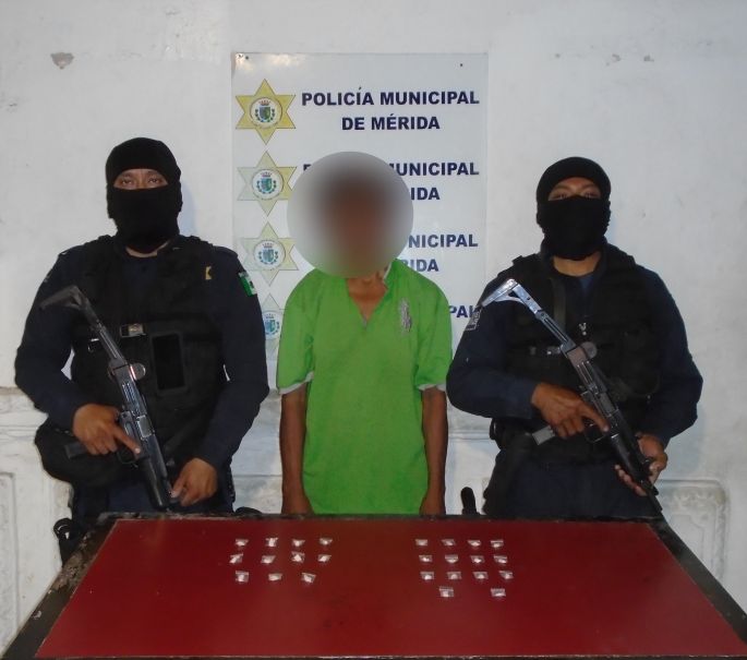 Detenido en el Centro de Mérida por transportar droga