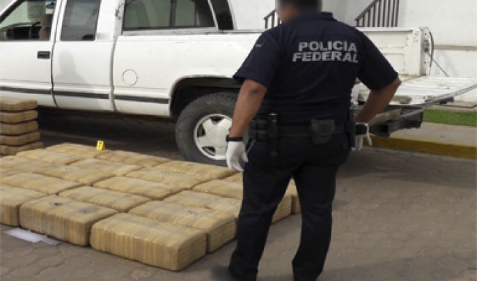 En Ensenada, la Policía Federal asegura más de 400 kilos de aparente marihuana