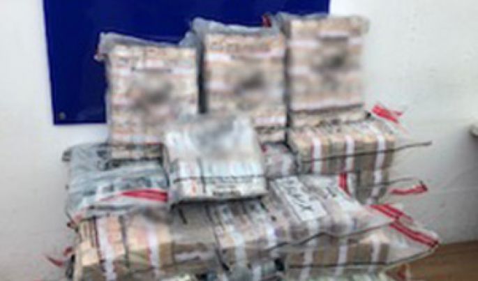La Policía Federal asegura al parecer 90 millones de pesos en el Aeropuerto de Tijuana
