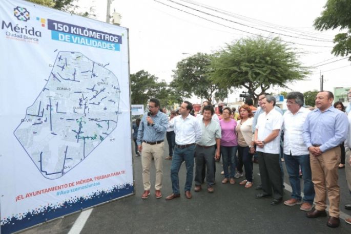 Mérida cumple meta de 150 kms de calles rehabilitadas