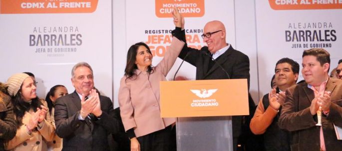 Presentó Alejandra Barrales su registro como precandidata a la Jefatura de Gobierno de la CDMX por Movimiento Ciudadano