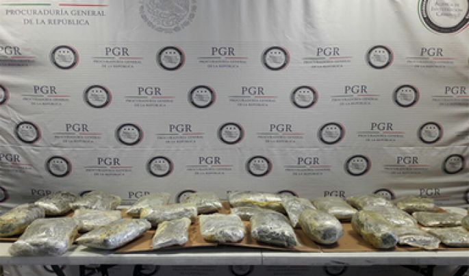 Por paquetería pretendían transportar 10 kilos de mota