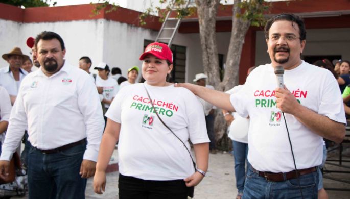 El PRI recorre las calles de Cacalchén