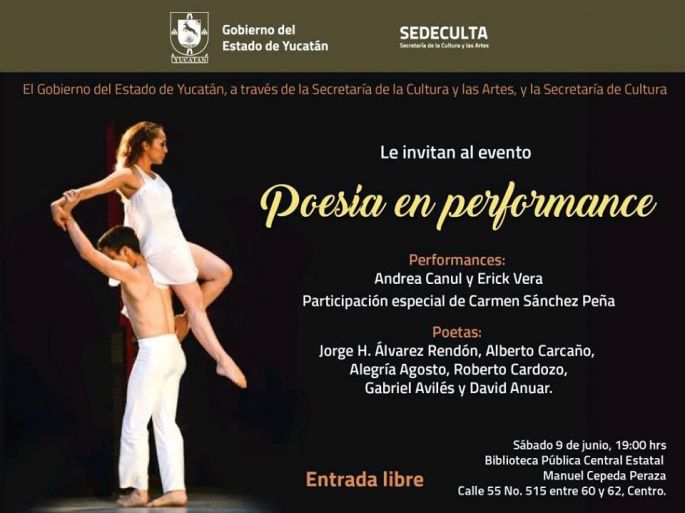 Conjugarán poesía y danza en perfomance