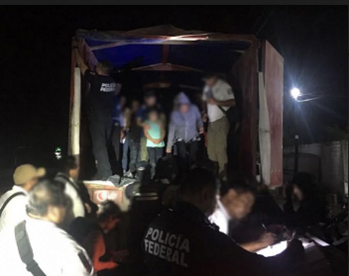 La Policía Federal y el Instituto Nacional de Migración rescatan a 150 Centroamericanos en Tabasco