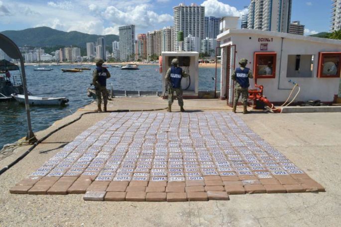 Decomisa la Marina-Armada de México más de 700 kilogramos de cocaína en Costas de Guerrero
