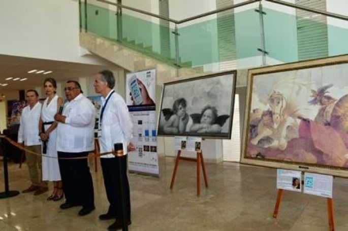 Grandes obras del arte pictórico universal se exhiben en el Aeropuerto de Mérida