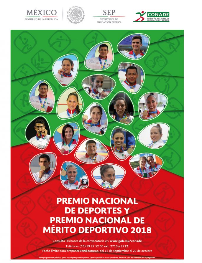 Abren convocatoria al Premio Nacional de Deportes 2018
