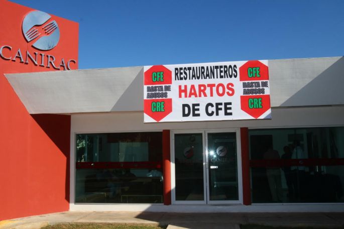 Restaurantes protestaran contra la CFE por las desmedidas alzas en sus tarifas eléctricas