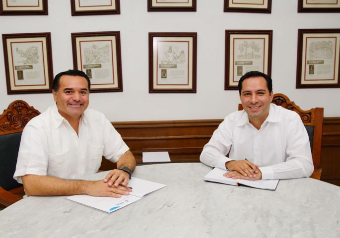 Mauricio Vila y Renán Barrera reafirman compromiso para impulsar una agenda conjunta de trabajo