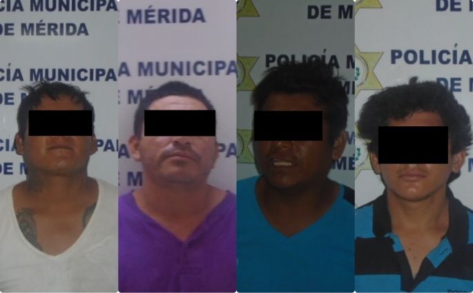 Cuarteto de ladrones son detenidos en el Centro de Mérida 
