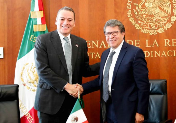 Recibe Monreal Ávila al embajador de Canadá; expone agenda y analizan temas de interés para ambos países