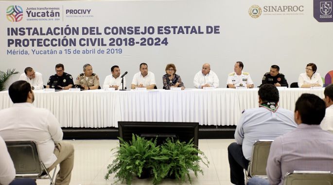 Instalan el Consejo Estatal de Protección Civil, 2018-2024.