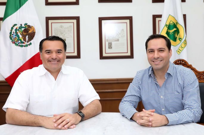 El Gobernador Mauricio Vila y el alcalde Renán Barrera, refuerzan el trabajo coordinado dentro de la Declaración por Mérida 2050