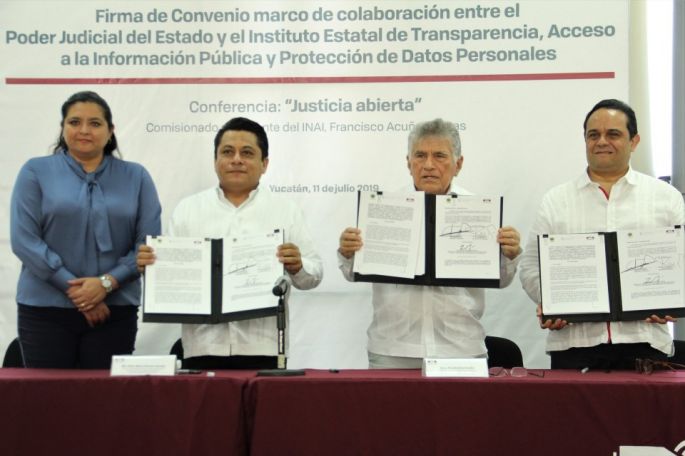 El Poder Judicial del Estado y el INAIP firman acuerdo de colaboración en pro de la transparencia 
