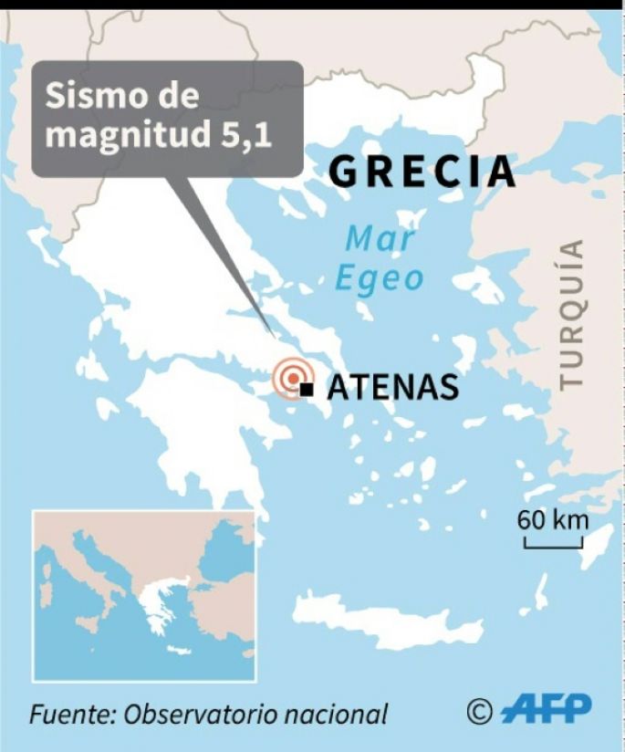 Un fuerte sismo provoca el pánico en Atenas