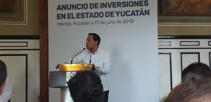 Anuncia Vila inversiones por 18 mil MDP para Yucatán
