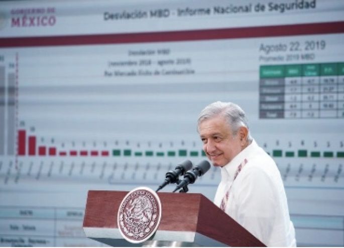 Asegura AMLO que disminuye incidencia delictiva en Tabasco
