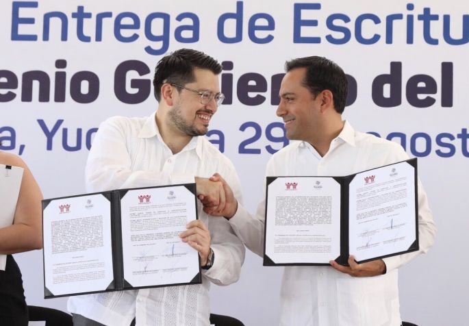 Gobierno del Estado e Infonavit firman convenio de colaboración en favor de los derechohabientes yucatecos