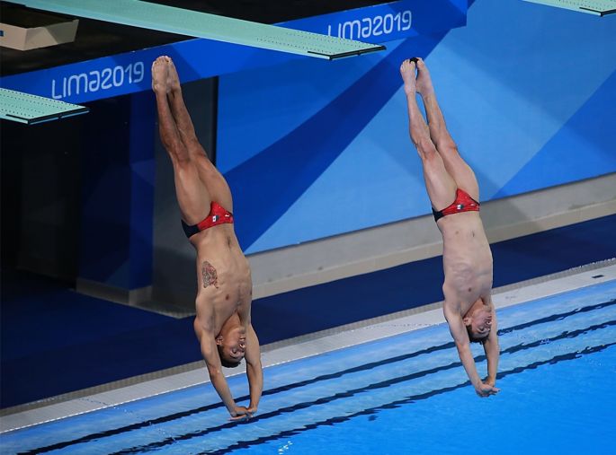 Oro para Yahel Castillo y Juan Celaya en trampolín de Lima 2019