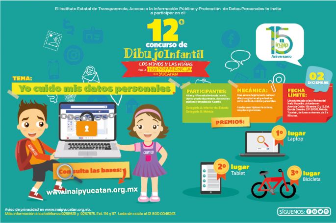 Invita Inaip Yucatán a la niñez yucateca a dibujar por la privacidad