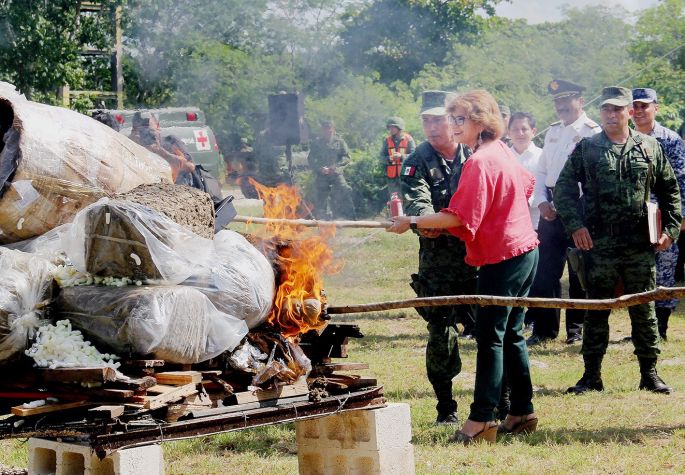 Incineran más de 176 kilogramos de droga; el Gobierno Estatal refrenda compromiso en el combate de narcóticos