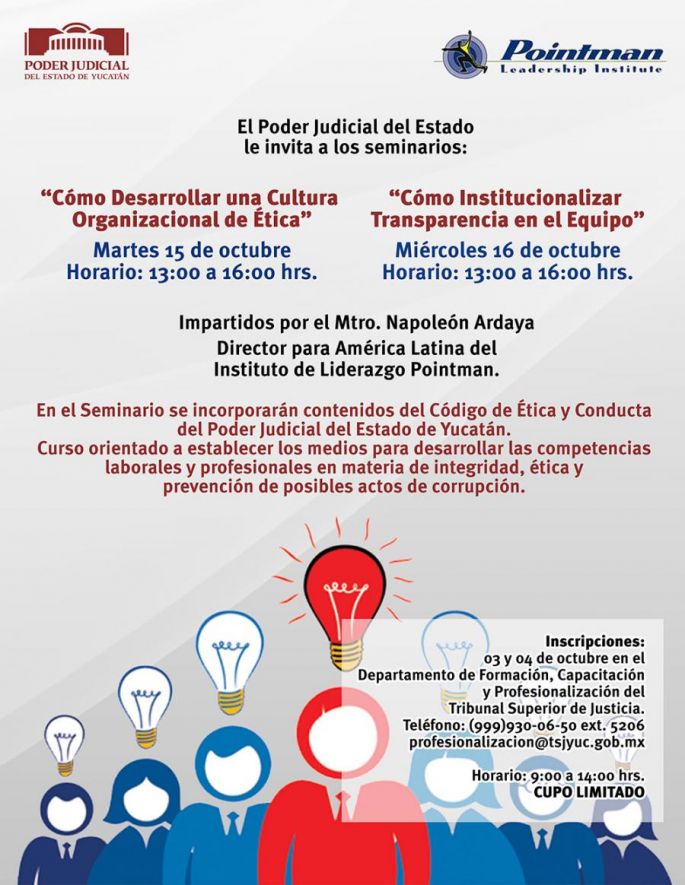 Impartirán seminario de ética y transparencia en el Poder Judicial