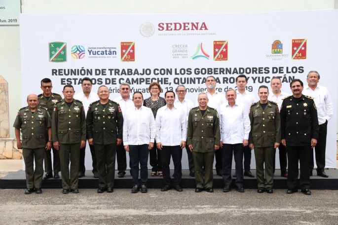 Se reúnen Gobernadores de la Península con las Fuerzas Armadas para fortalecer coordinación de seguridad