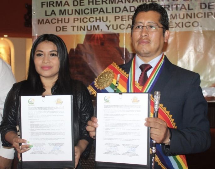 Histórico, declaran “Hermanamiento entre Machupicchu y Tinum”